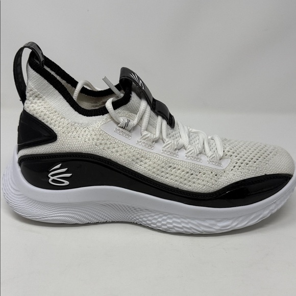 Under Armour Team Curry White Black Sneakers size 5.5 - Picture 4 of 9